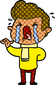 cartoon crying man png