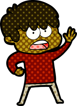 worried cartoon boy png