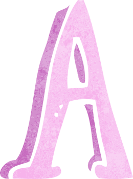 cartoon letter A png