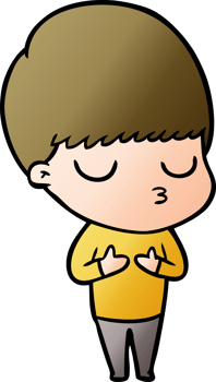 cartoon calm boy png