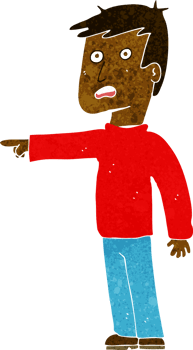 cartoon pointing man png