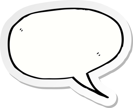 sticker of a cartoon speech bubble png