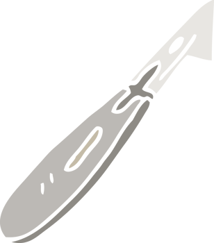 flat color illustration cartoon craft knife png