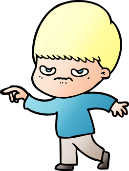 angry cartoon boy png