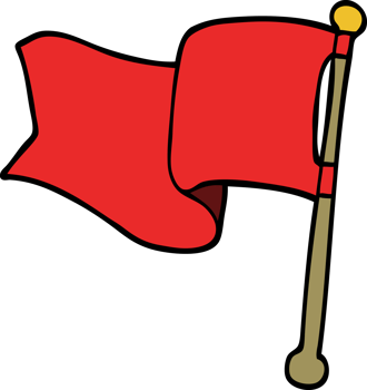 cartoon doodle red flag png