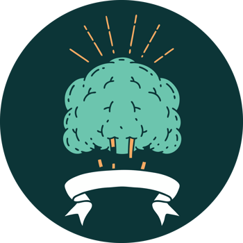icon of a tattoo style tree png