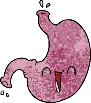 cartoon happy stomach png