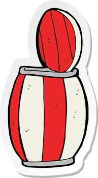 sticker of a cartoon painted barrel png