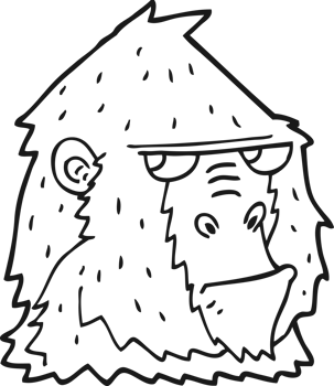 cartoon angry gorilla face png