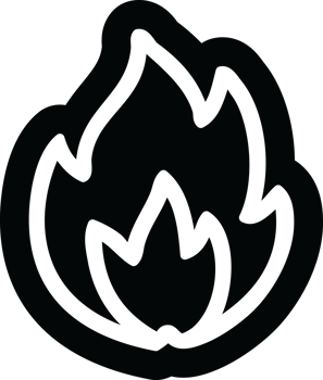 simple flame icon symbol png