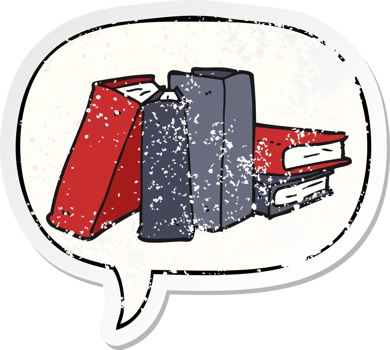 cartoon books with speech bubble distressed distressed old sticker png