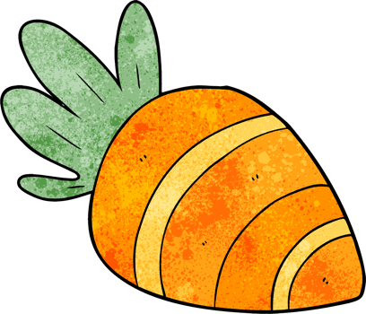 cartoon carrot drawing png