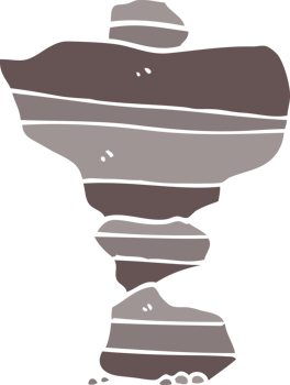 cartoon doodle of stacked stone png