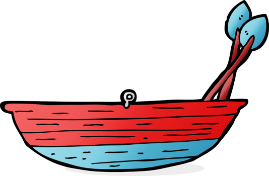 cartoon rowing boat png