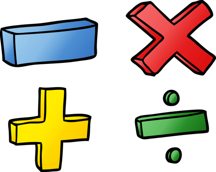 cartoon math symbols png