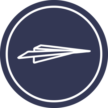 paper plane circular icon png