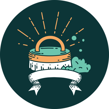 icon of tattoo style scrubbing brush png