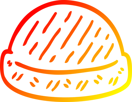 warm gradient line drawing cartoon winter hats png
