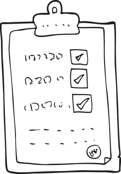 black and white cartoon checklist png