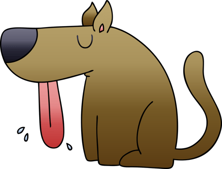 quirky gradient shaded cartoon dog png