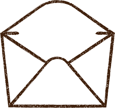 Open Envelope Charcoal Drawing png