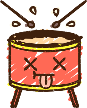 Drum Beat Chalk Drawing png