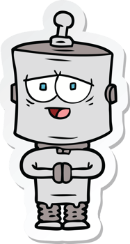sticker of a cartoon robot png