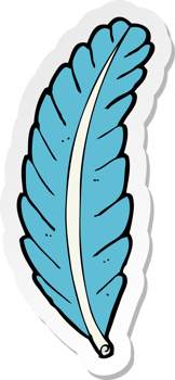 sticker of a cartoon feather png