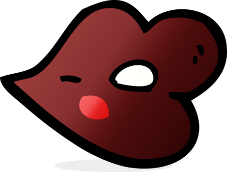 cartoon glossy lips png