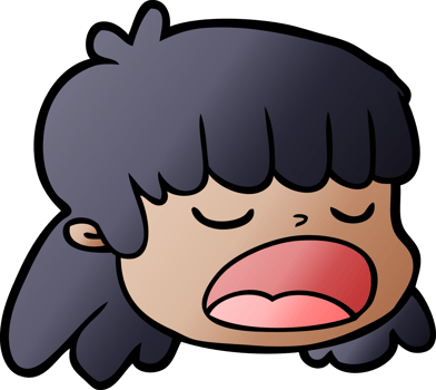 cartoon female face png