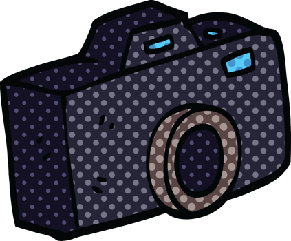 comic book style cartoon camera png