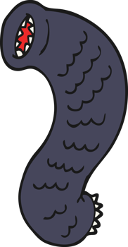 cartoon doodle hungry leech png