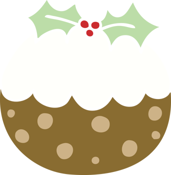 quirky hand drawn cartoon christmas pudding png
