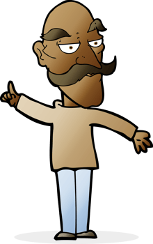 cartoon old man telling story png