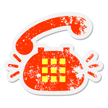ringing telephone grunge sticker png