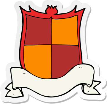 sticker of a heraldry cartoon png