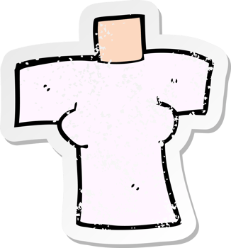 retro distressed sticker of a cartoon female body png