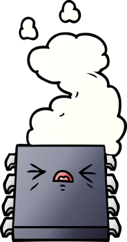 cartoon overheating computer chip png