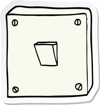 sticker of a cartoon light switch png