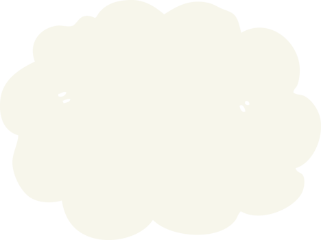 flat color style cartoon cloud png