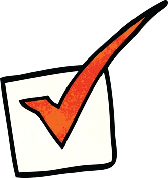 cartoon doodle tick mark png