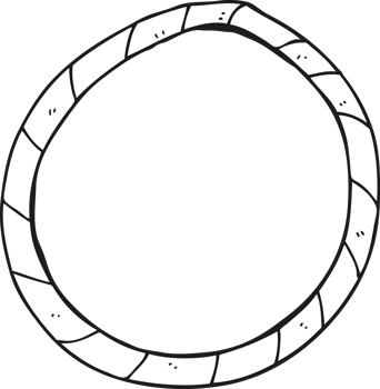black and white cartoon hula hoop png