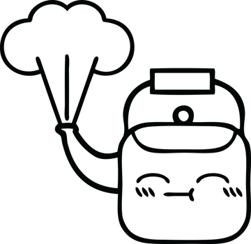 line drawing cartoon of a steaming kettle png