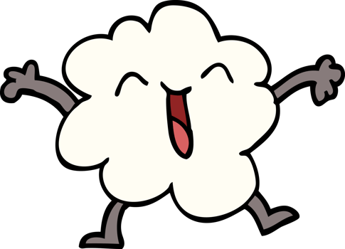 cartoon doodle expressive weather cloud png