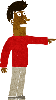 cartoon man pointing png