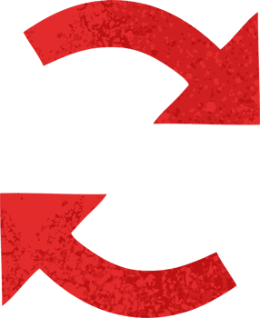 retro illustration style cartoon of a directional arrow png
