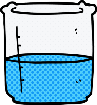 cartoon doodle science beaker png