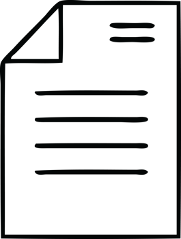 line drawing cartoon of a sheet of paper png