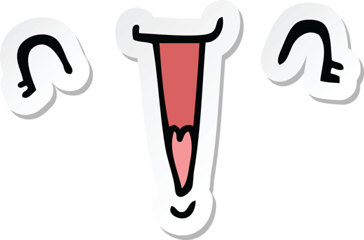 sticker of a cute cartoon face png
