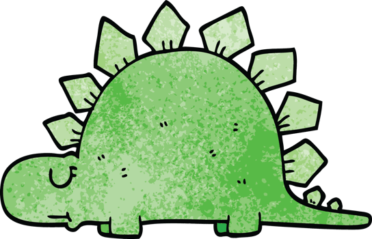 cartoon doodle prehistoric dinosaur png